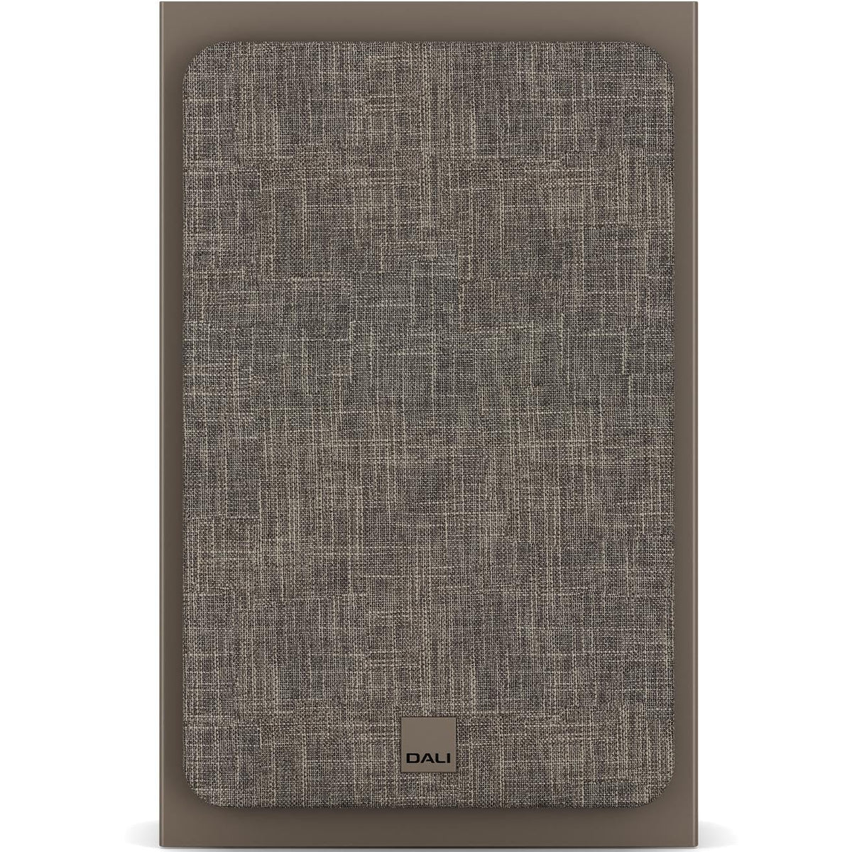 DALI Sonik On-Wall in-wall speaker installed on a wall, designed for outdoor and indoor audio, with sleek black grille and slim profile.