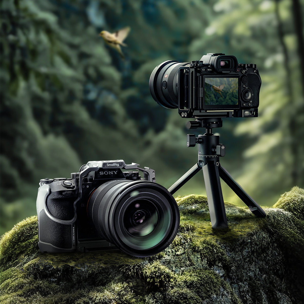SmallRig cage for Sony Alpha 1 II and Alpha 9 III camera, lightweight metal video equipment accessory for mounting accessories.