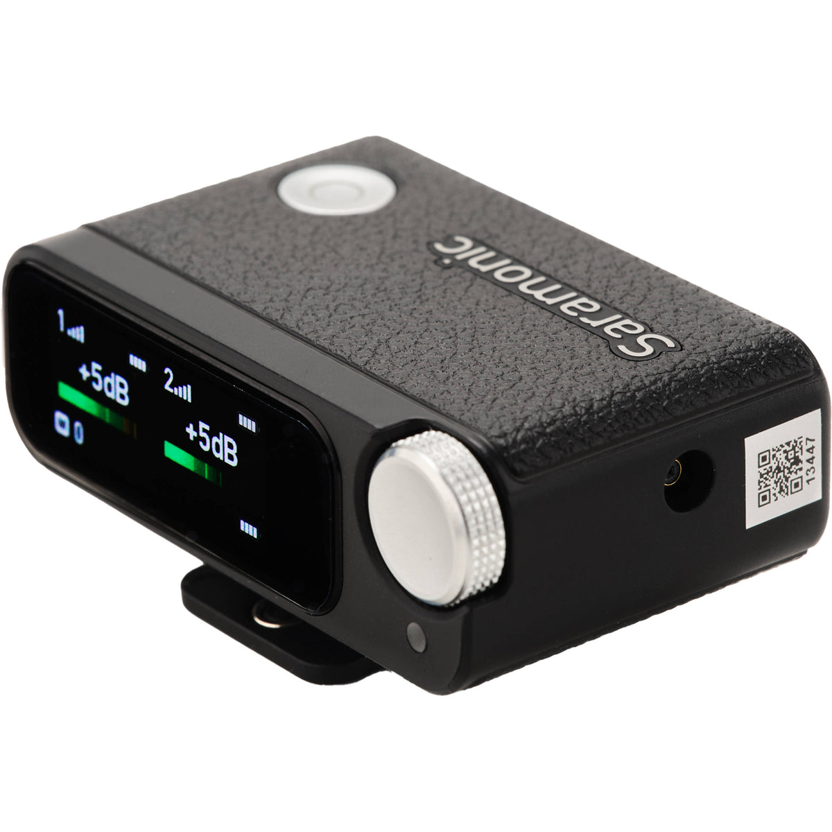 Saramonic Ultra wireless microphone system with Lavalier microphones for creators, shown with transmitter and receiver units.