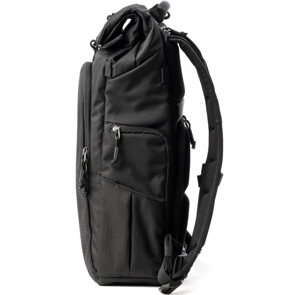 Think Tank FocusPoint RollTop video equipment bag with adjustable straps and durable material for secure gear storage.