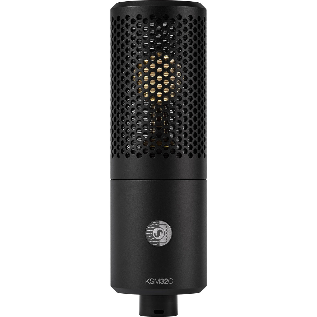 Shure KSM32C/SM condenser microphone from the Studio Kit, shown with detailed metal grille and connection port.