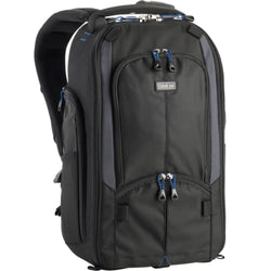 Think Tank StreetWalker V2.0 video equipment bag with multiple compartments and padded straps for carrying camera gear.