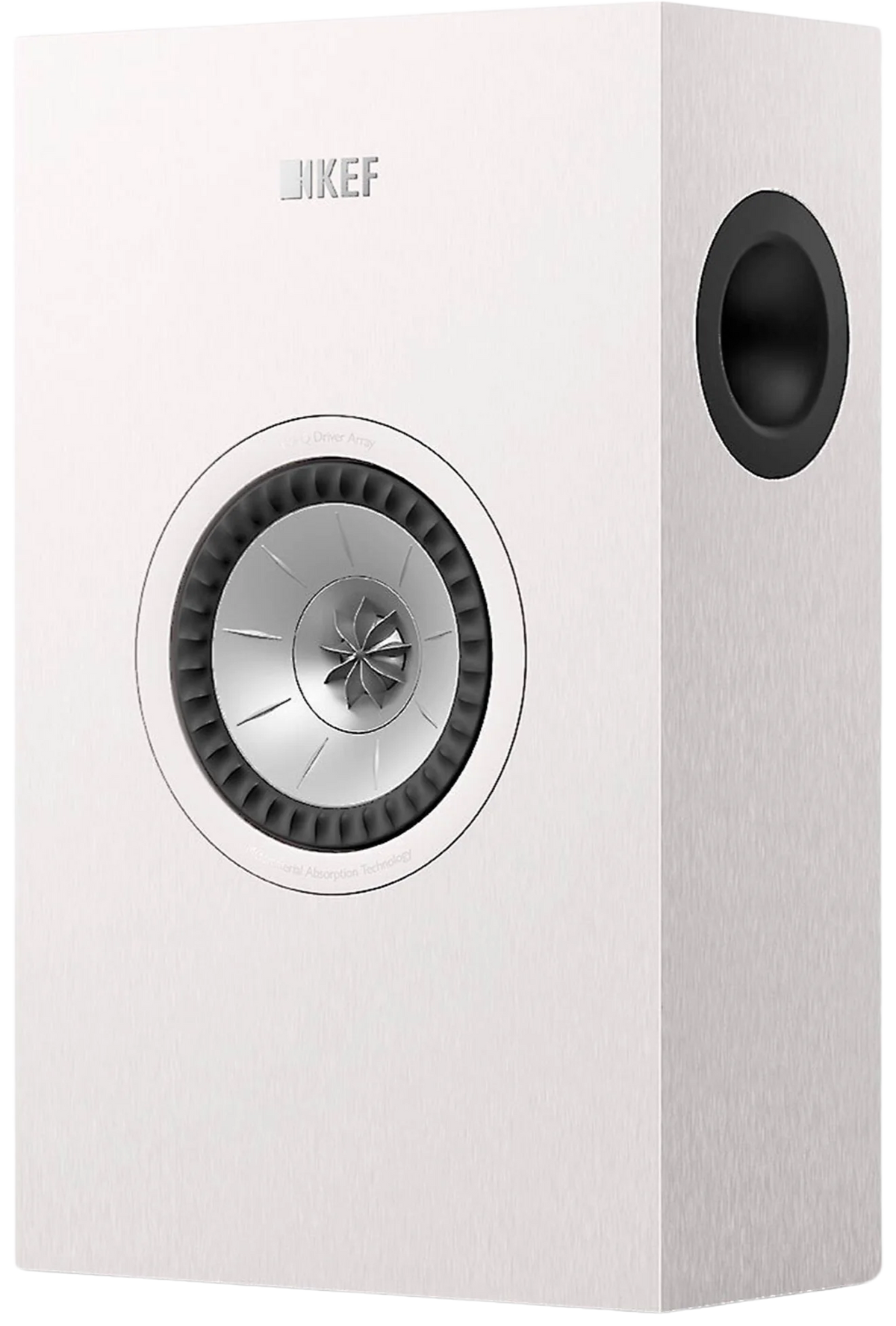 KEF Q4 Meta in-wall and outdoor speakers, sleek black design with grille and mounting hardware visible, ideal for high-quality audio installations