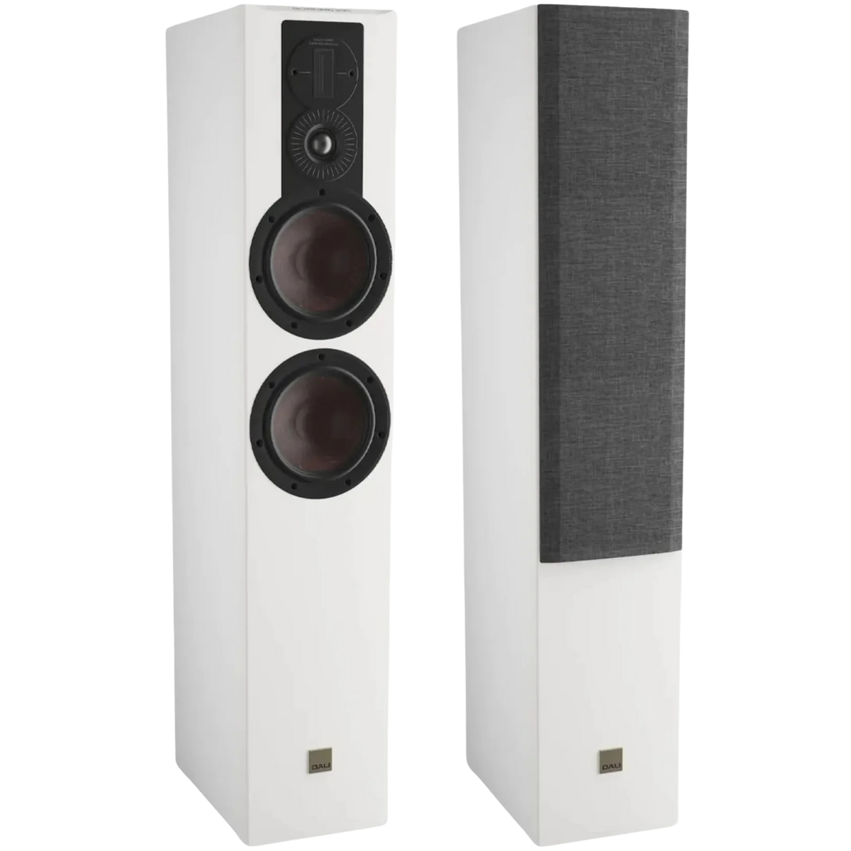 DALI Opticon 6 MK2 passive floorstanding speakers with sleek black finish and modern design.