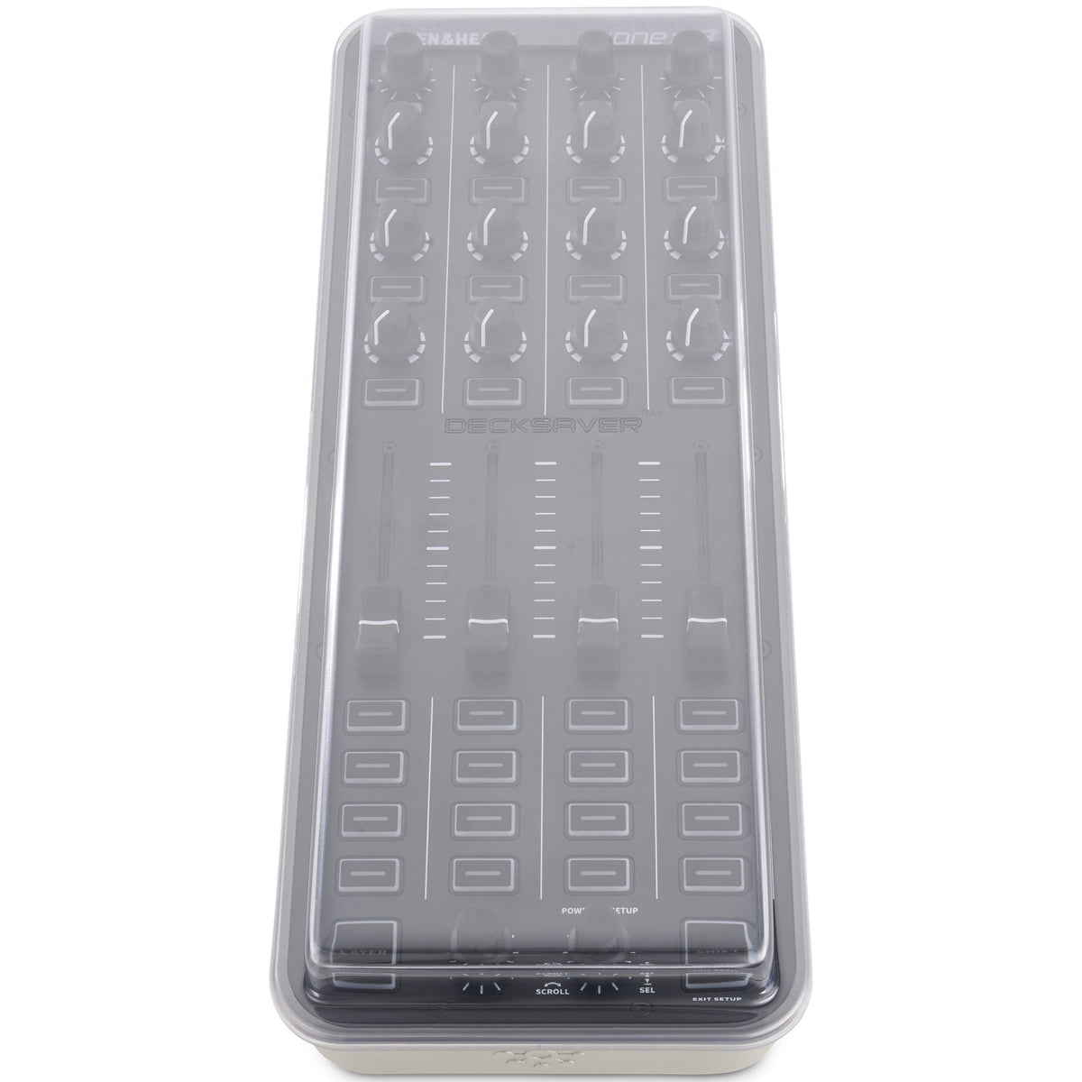 Decksaver Allen & Heath Xone:K3 DJ cover showing a sleek, protective plastic cover for the Xone:K3 mixer.