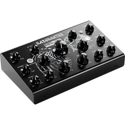 Erica Synths Razornator stereo resonator effects unit, angled three-quarter view