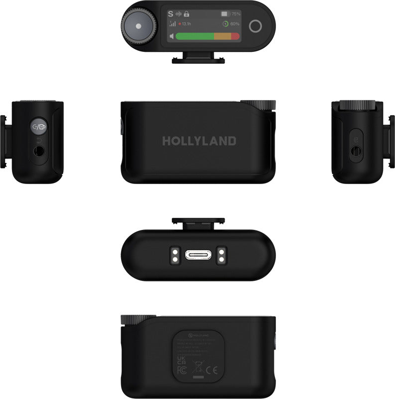 Hollyland Lark Max 2 Ultimate Combo creator wireless microphone systems, white alternate view 4