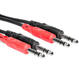 Cable estéreo Hosa CSS-200 Dual 6,3 mm TRS – Dual 6,3 mm TRS