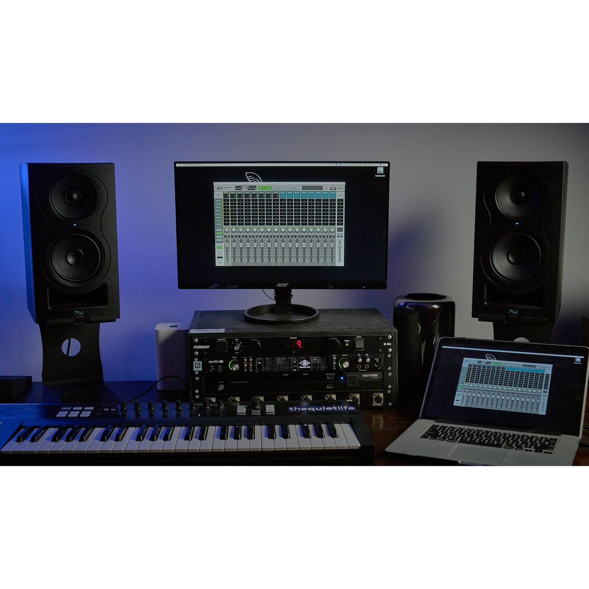 Kali Audio IN-5 active nearfield monitor, front view, black