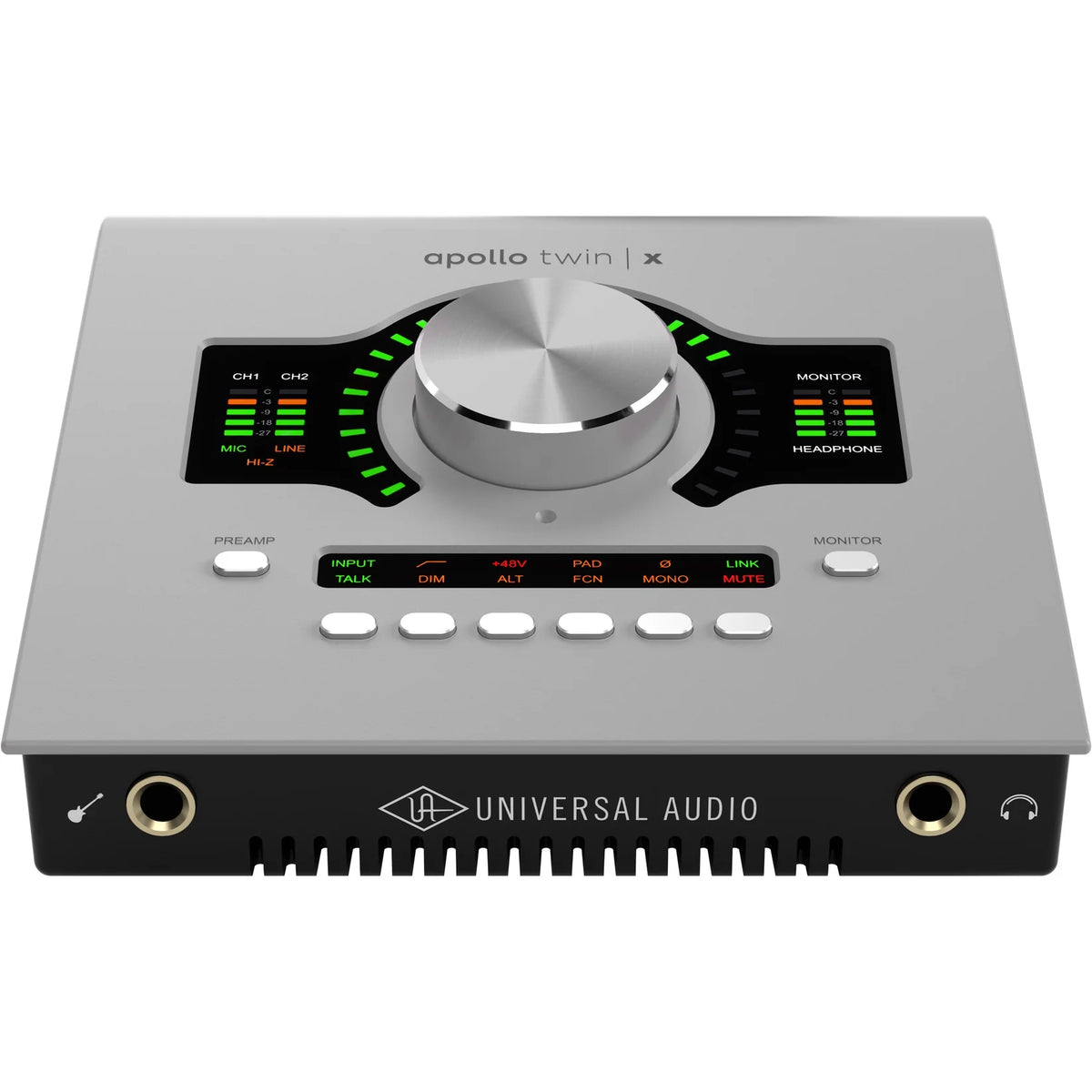 Universal Audio Apollo Twin X DUO Gen 2 (Essentials+ Edition) audio interface, front view